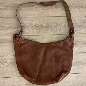 Crystalyn Kae. FOXTROT MEDIUM TOPSTITCH HOBO BAG - ALE BROWN Vegan Leather